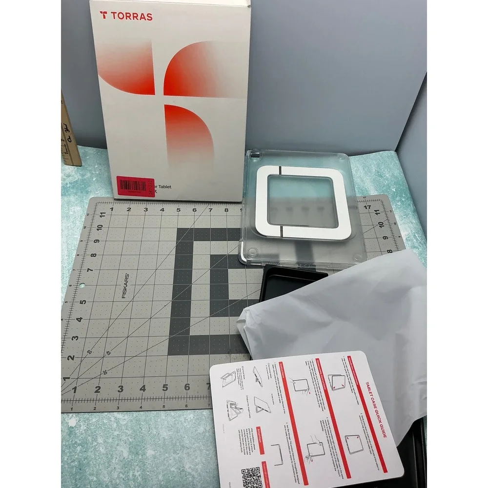Torras ClearCase iPad Air 11 inch k3 Neo 2024 2025 White Kickstand Stylus Holder